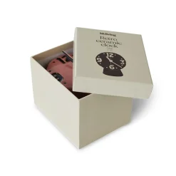 Horloge Rétro en céramique - h 16,2 cm - Rose