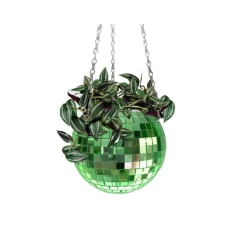 Jardinière suspendue Disco Ball - Vert
