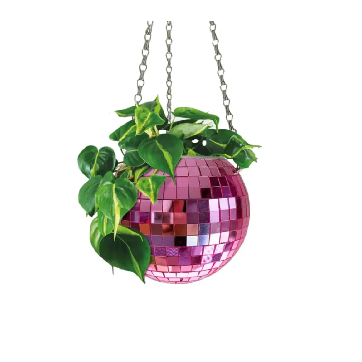 Jardinière suspendue Disco Ball - Rose