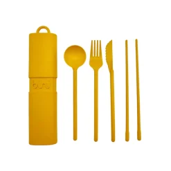 Kit de couverts réutilisables et nomades en matière biosourcée