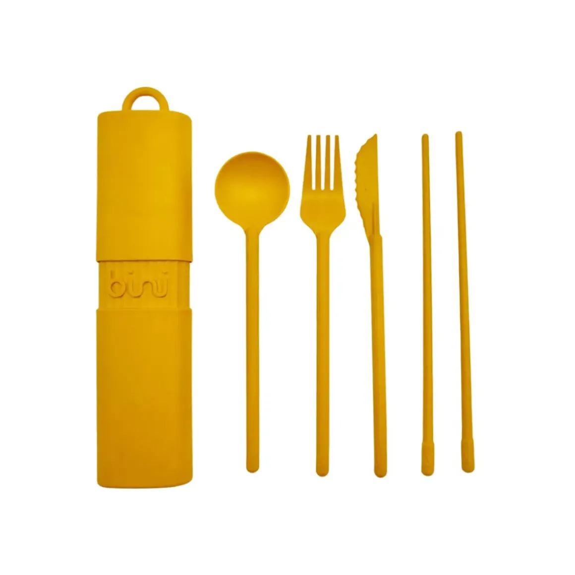 Kit de couverts réutilisables et nomades en matière biosourcée