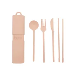 Kit de couverts réutilisables et nomades en matière biosourcée