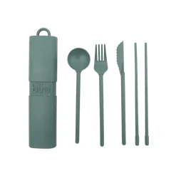 Kit de couverts réutilisables et nomades en matière biosourcée