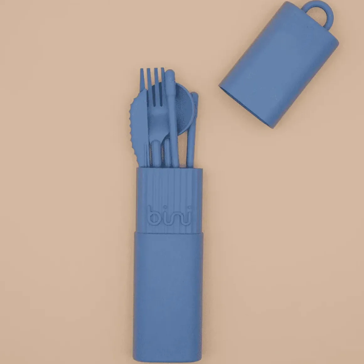 Kit de couverts réutilisables et nomades en matière biosourcée
