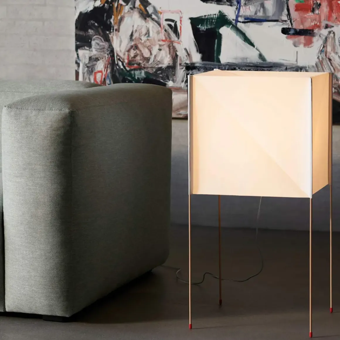 Lampadaire Paper Cube - 36 x 36 x h 74 cm