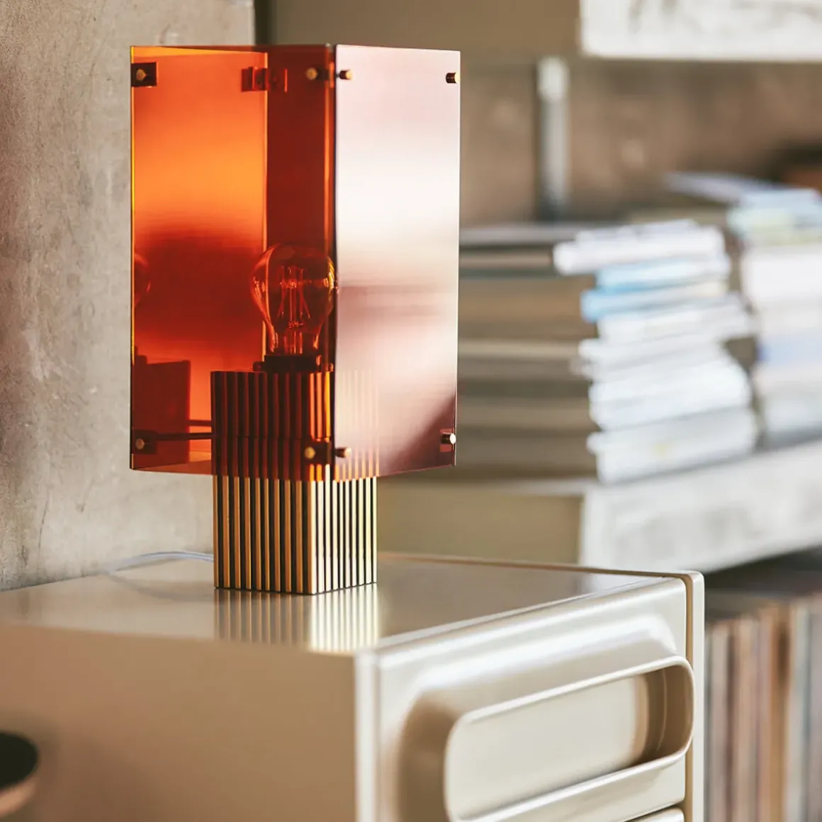 Lampe de table Corner - h 35,5cm - Orange