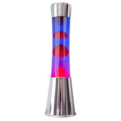 Lampe à lave - Rouge / Violet / Argent