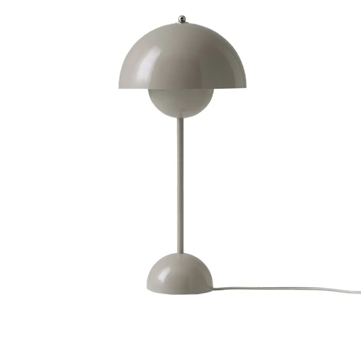 Lampe à poser Flowerpot VP3 by Verner Panton - Gris beige