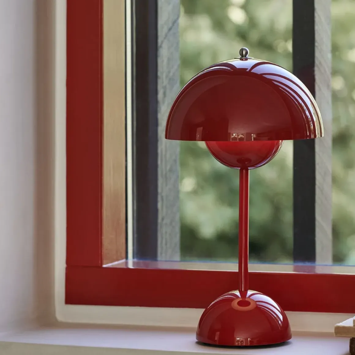Lampe à poser Flowerpot VP9 Sans fil - Rouge Vermillion