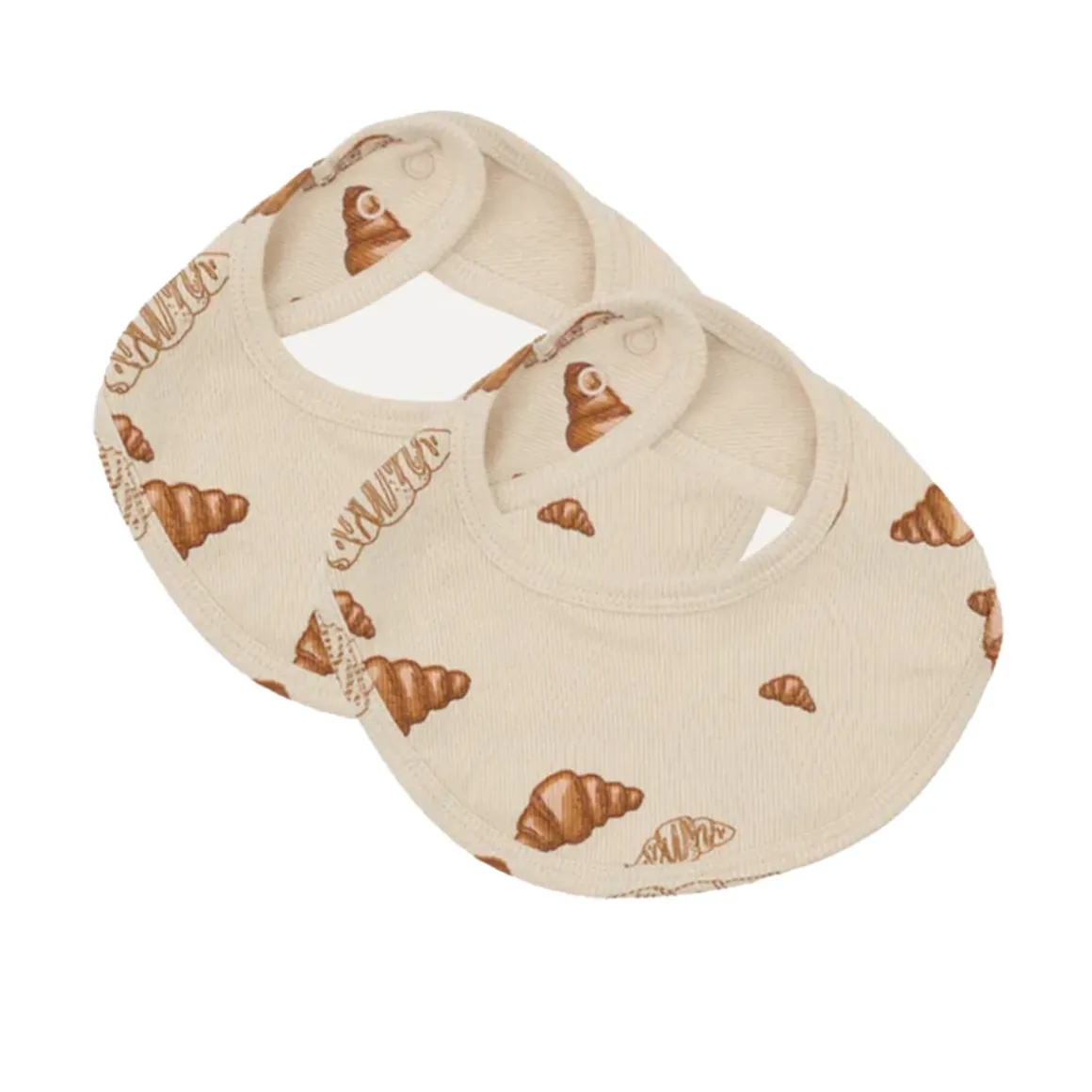 Lot de 2 Bavoirs Croissants Grands