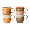 Lot de 4 Tasses à Cafe Cape en Céramique 70'S - 10.8 x 7.5