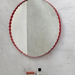 Miroir Arcs Rond - Ø 60 cm - Rouge