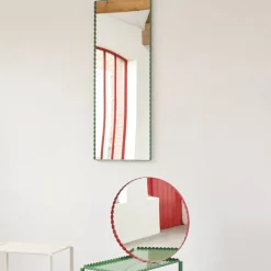 Miroir Arcs Rond - Ø 60 cm - Rouge