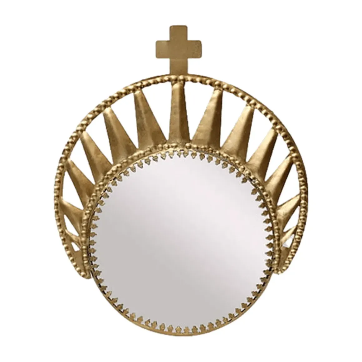 Miroir Exvoto Couronne - 15.5 × 19.5 cm