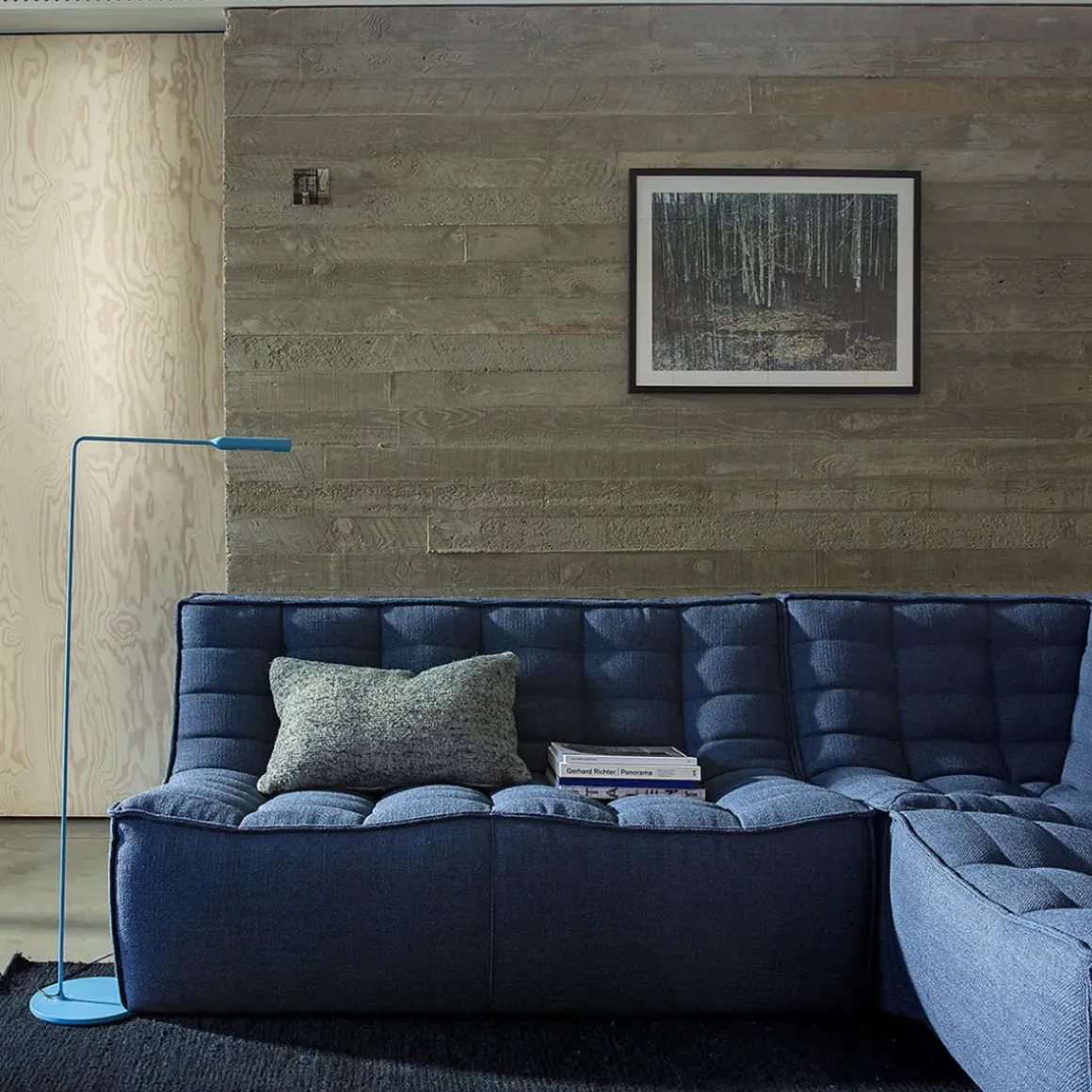 Module d'angle arrondi canapé N701 - Bleu