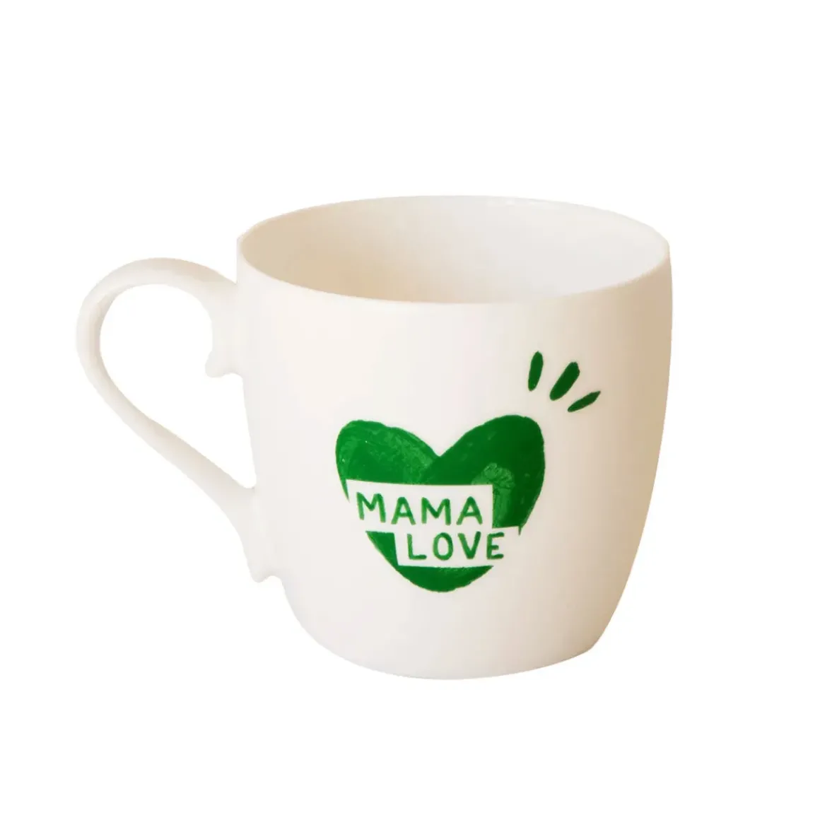 Mug Coeur Mama Love - Vert Sapin