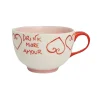 Mug Drink more amour - Rose/Rouge- Ø 16 x 8 cm