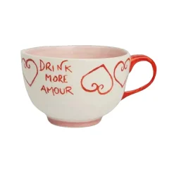 Mug Drink more amour - Rose/Rouge- Ø 16 x 8 cm