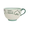 Mug Feel l'amour - Vert/Baby Blue - Ø 16 x 8 cm