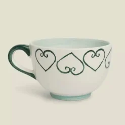 Mug Feel l'amour - Vert/Baby Blue - Ø 16 x 8 cm
