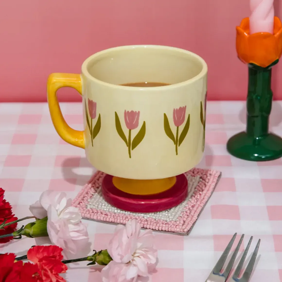 Mug à motif Tulipes