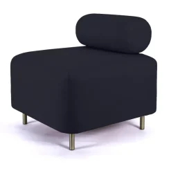 Ottoman Bovari Velours Bleu Nuit Riviera 79