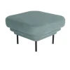 Ottoman Cornice tissu bleu u0026 métal noir