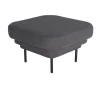 Ottoman Cornice tissu - Gris u0026 métal noir