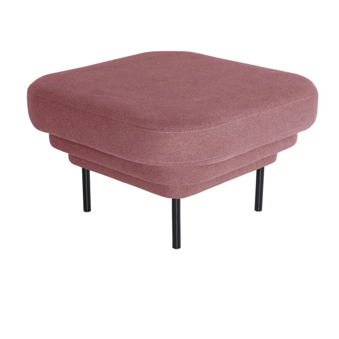 Ottoman Cornice tissu - Rose u0026 métal noir