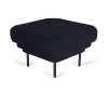 Ottoman Cornice velours - Bleu nuit u0026 métal noir