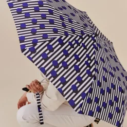 Parapluie à manche Tête de Canard - Polka Stripe