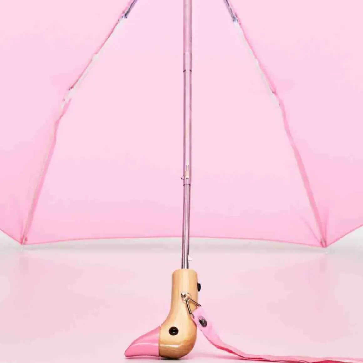 Parapluie à manche Tête de Canard - Rose