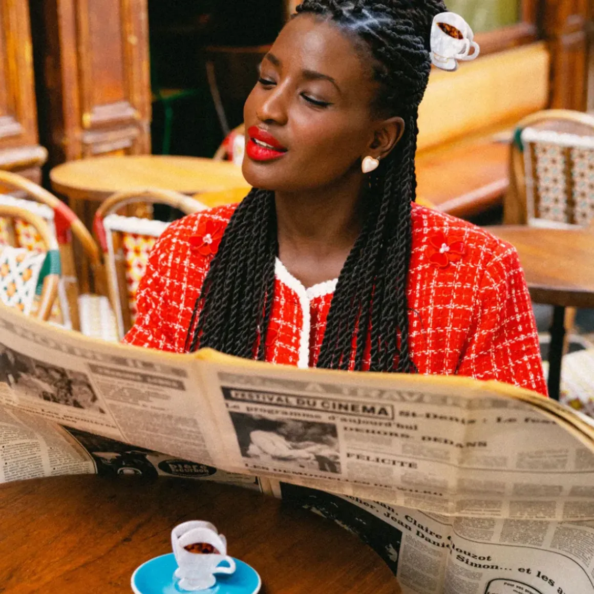Pince à Cheveux Café