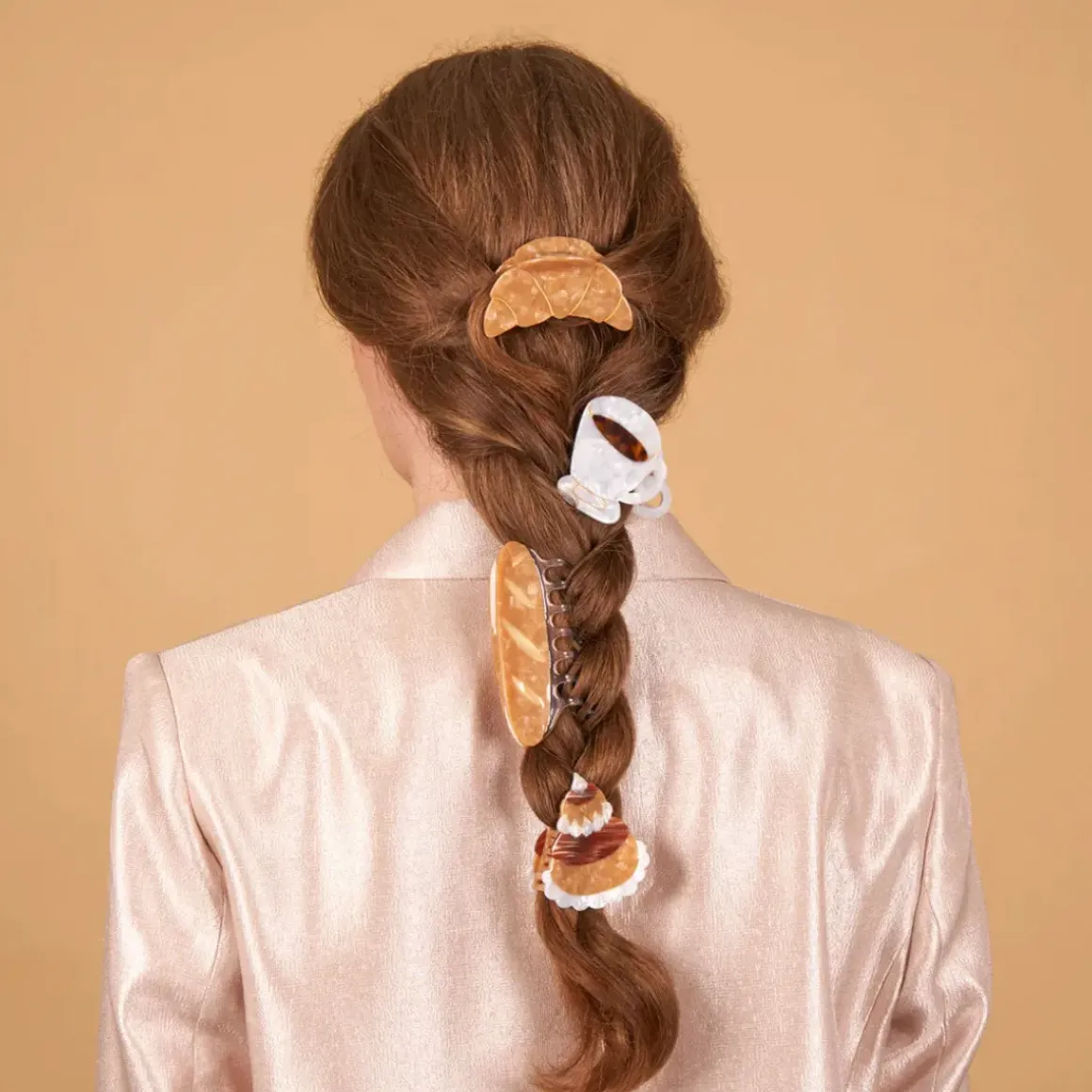 Pince à Cheveux Café