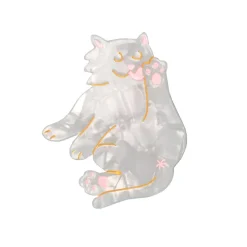 Pince à Cheveux Chat Blanc