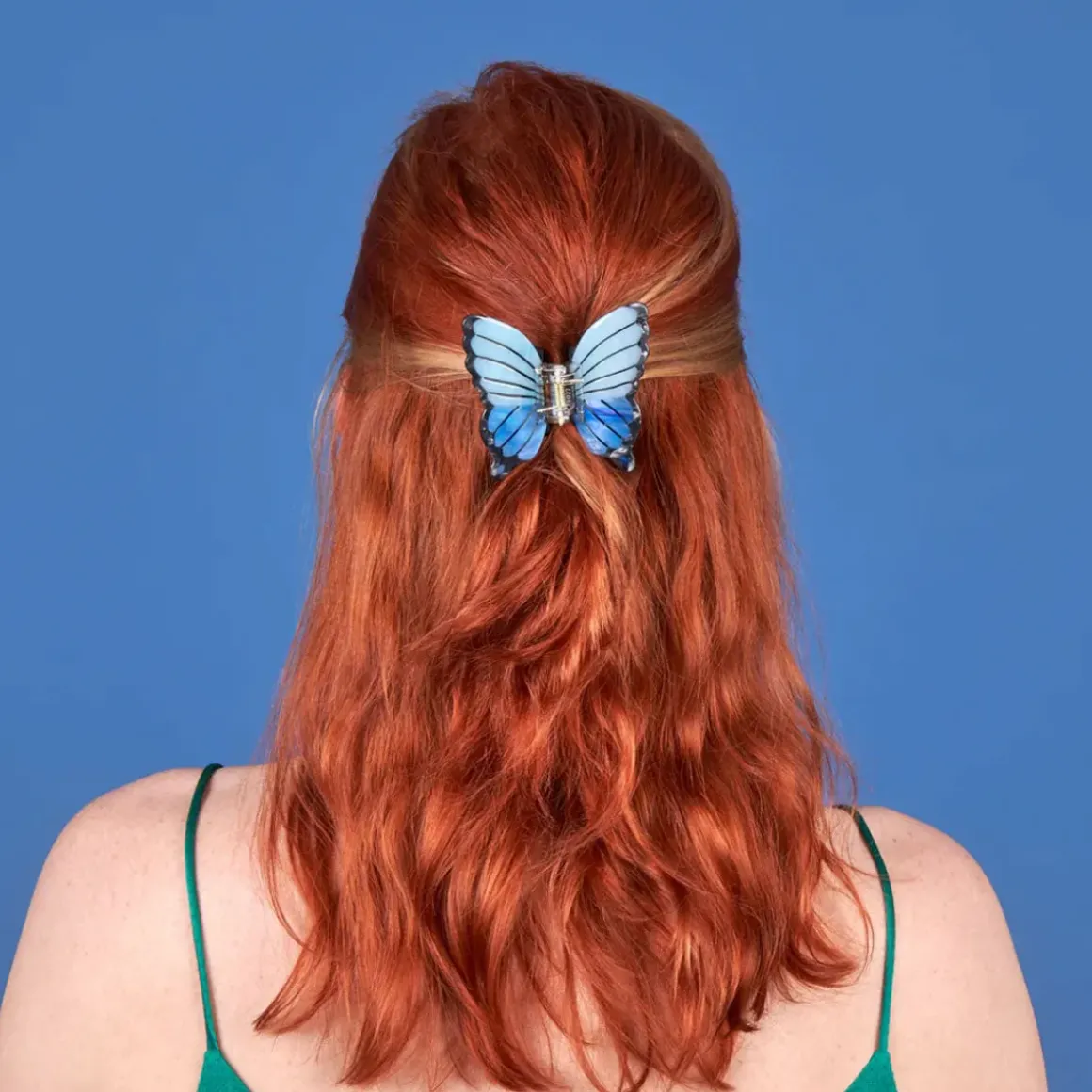 Pince à Cheveux Papillon - Bleu
