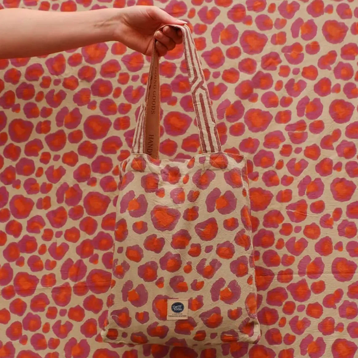 Plaid + Tote-bag Pink Léopard