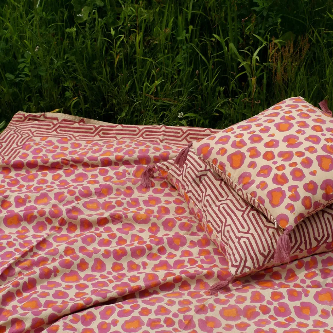 Plaid + Tote-bag Pink Léopard