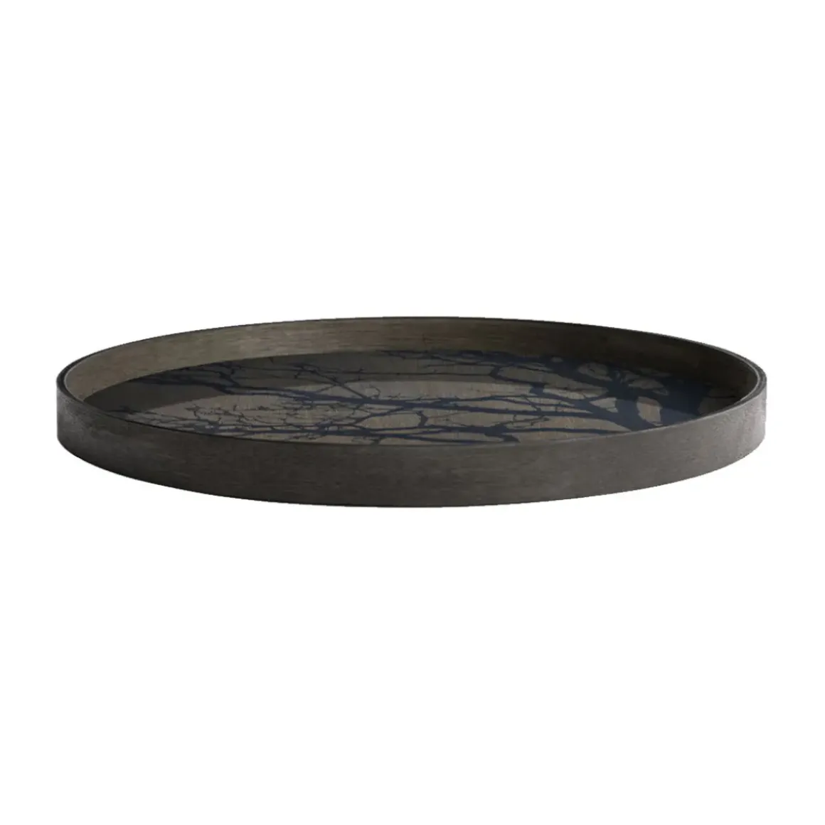 Plateau en bois Black Tree Ø 61 cm - Marron