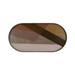 Plateau en verre - Angle - Ovale