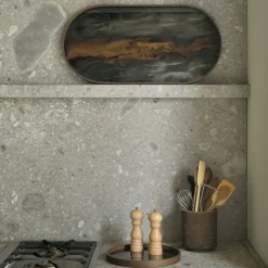 Plateau en verre - Bronze Organic - Oblong - 71 x 36 cm