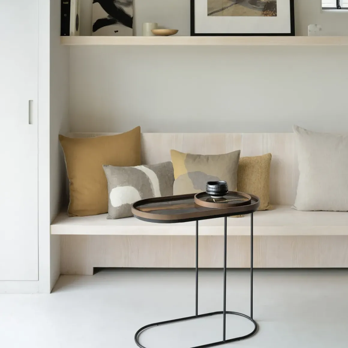 Plateau en verre - Bronze Organic - Oblong - 71 x 36 cm