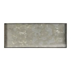 Plateau en verre Fossil Organic - Gris