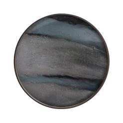 Plateau en verre Graphite Organic - Ø 61 cm
