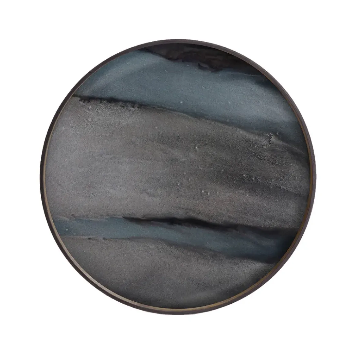 Plateau en verre Graphite Organic - Ø 61 cm
