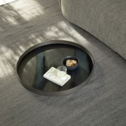 Plateau en verre Graphite Organic - Ø 61 cm