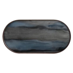 Plateau en verre Graphite - Organic Glass Oblong - L 71 cm