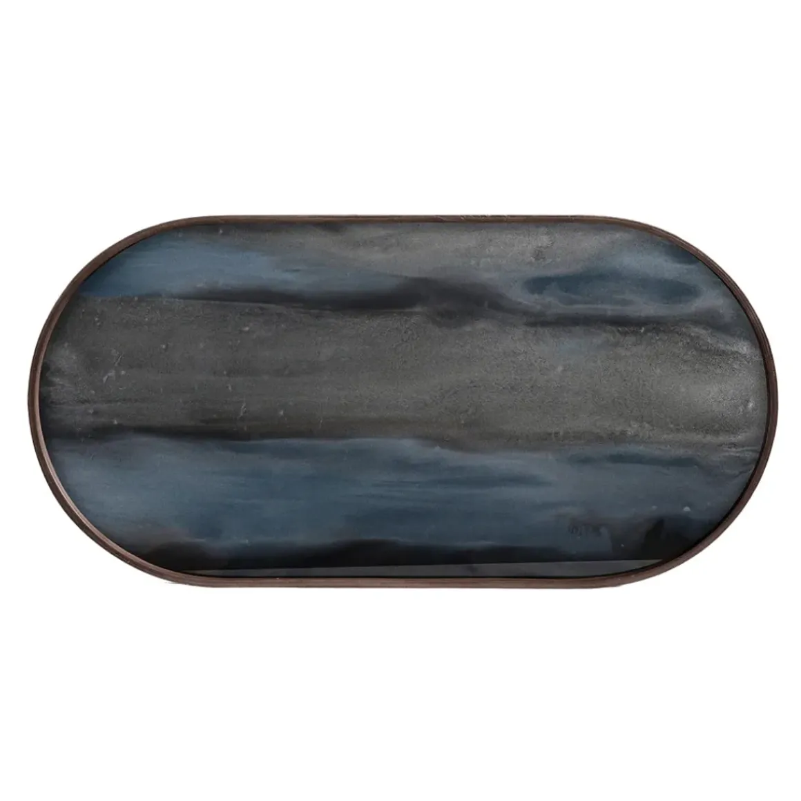 Plateau en verre Graphite - Organic Glass Oblong - L 71 cm