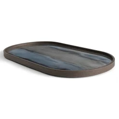 Plateau en verre Graphite - Organic Glass Oblong - L 71 cm