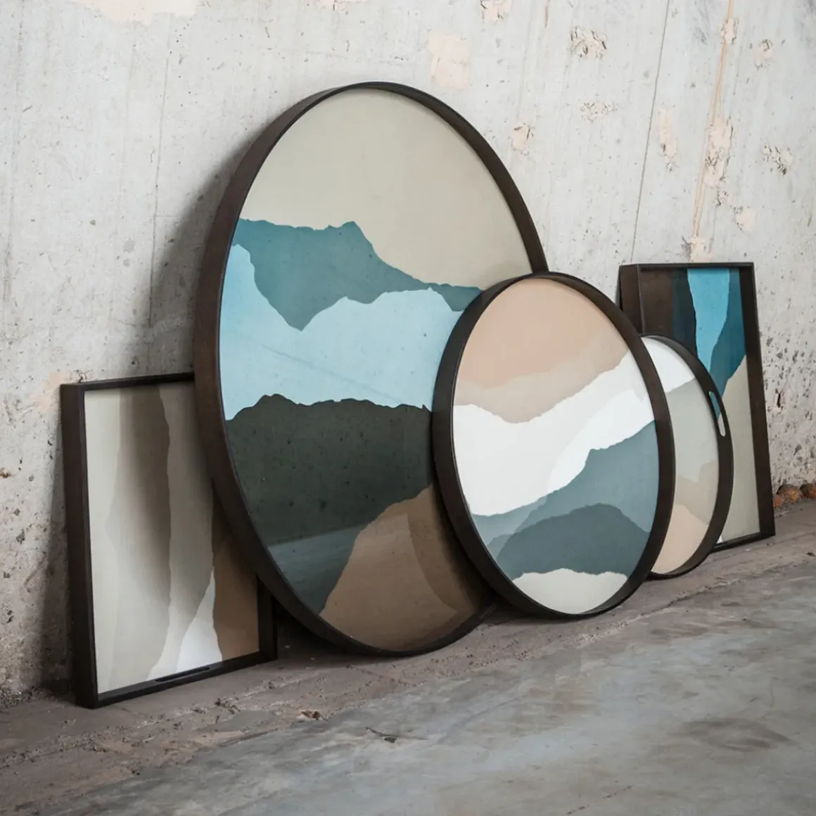 Plateau en verre - Slate Wabi Sabi - Ø 61 cm